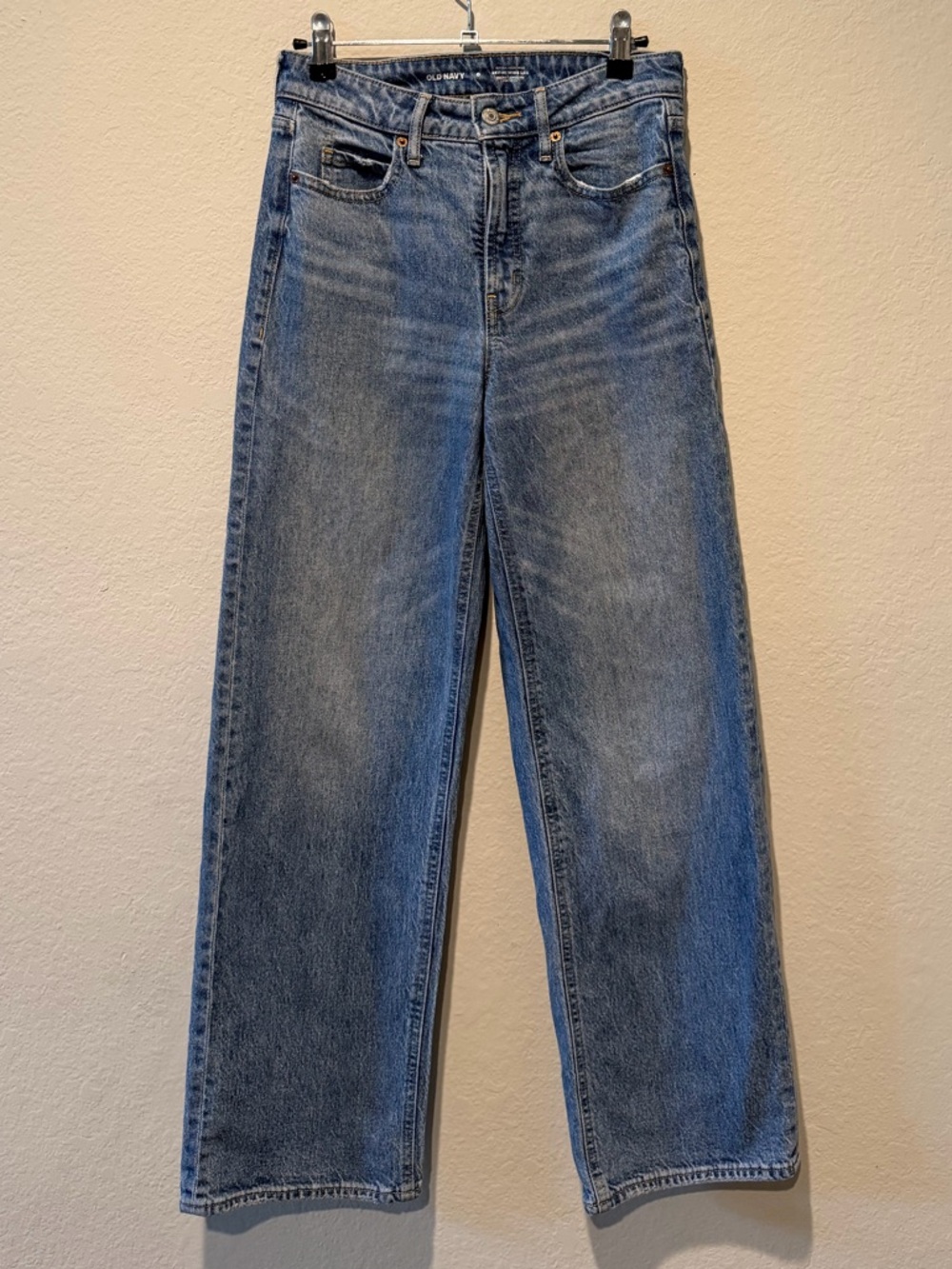 Old Navy Medium Blue High-Rise Wide Leg Jeans